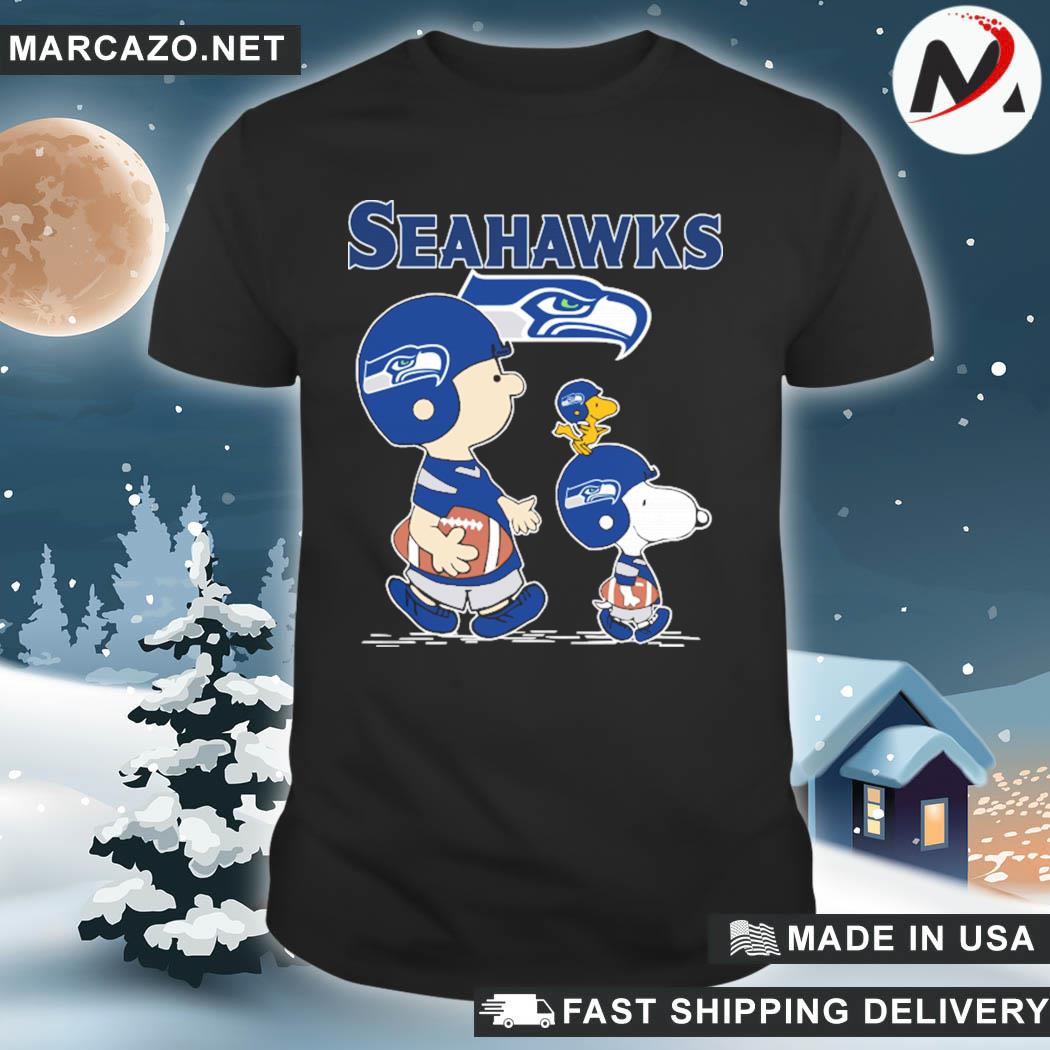 Let'S Play Football Together Snoopy Seattle Seahawks Shirt