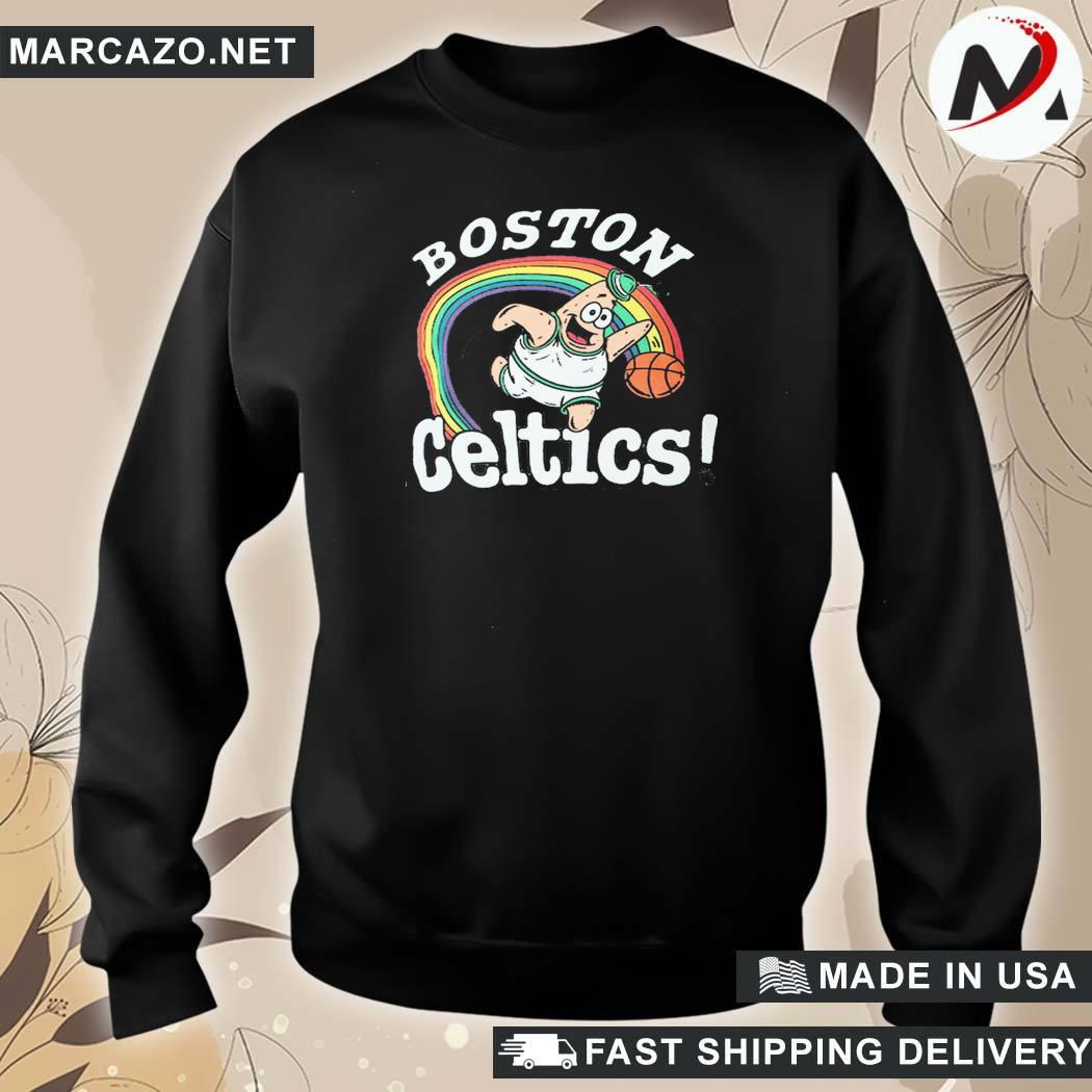 Official Boston Celtics Homage Nba X Spongebob Collab Art T Shirt - Limotees