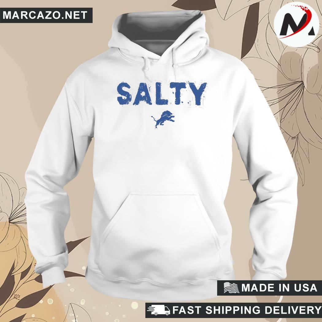 Official Jared Goff Wearing Salty Detroit Lions Salty Evan Fox T