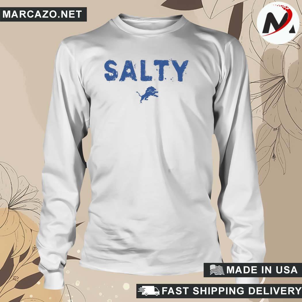 Jared Goff Wearing Salty Long Sleeve T Shirt Detroit Lions Salty