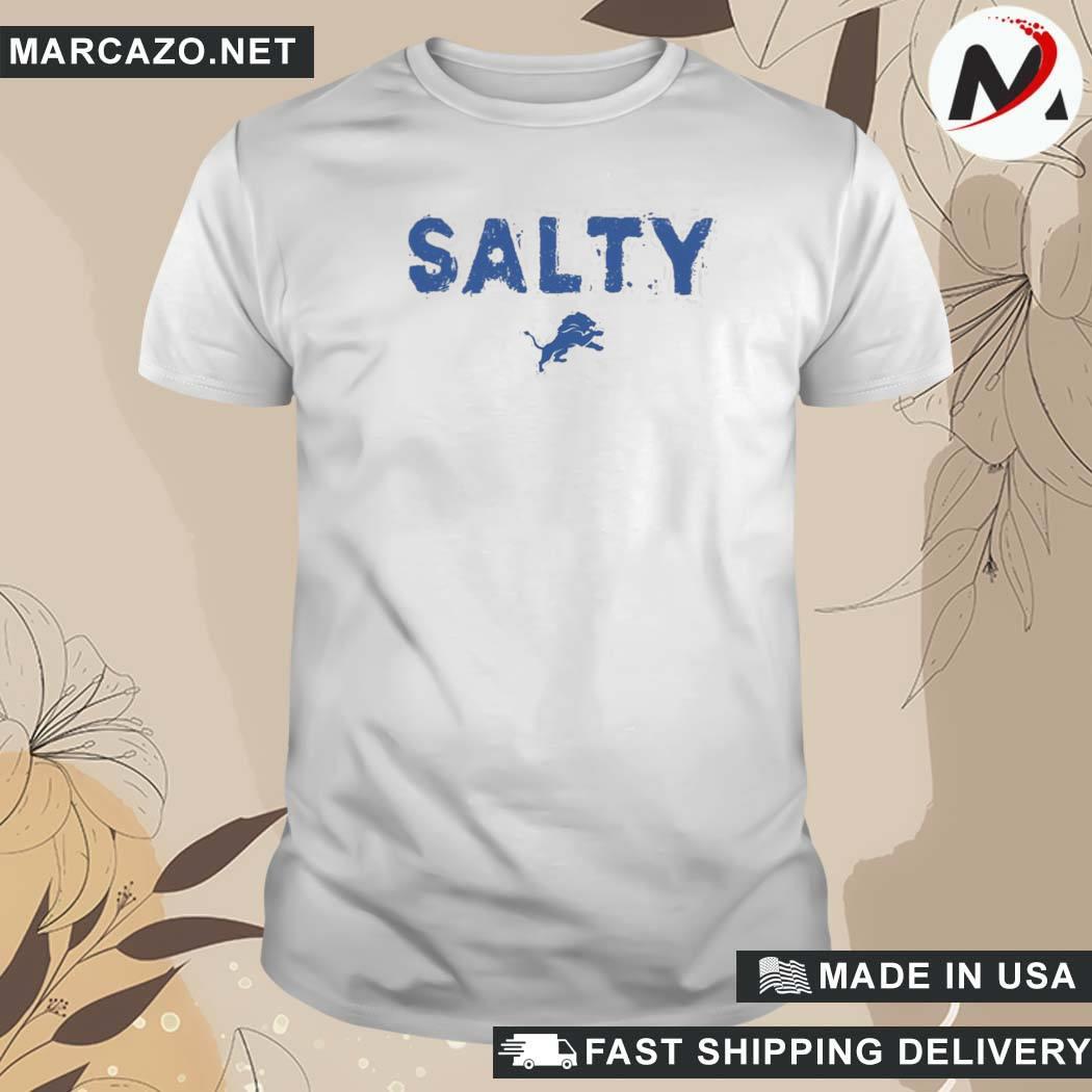 Official Jared Goff Wearing Salty Detroit Lions Salty Evan Fox T