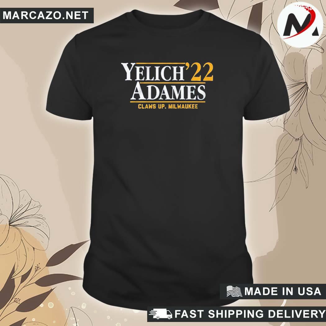 Official Yelich Adames '22 Claws Up Milwaukee T-Shirt