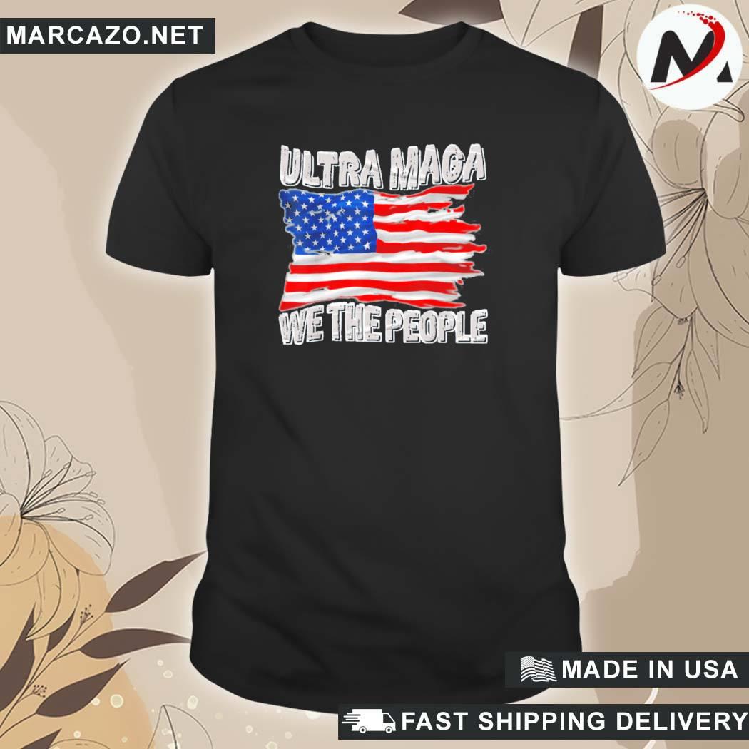 Official Ultra Maga Vintage American Flag Retro Patriotic T-Shirt