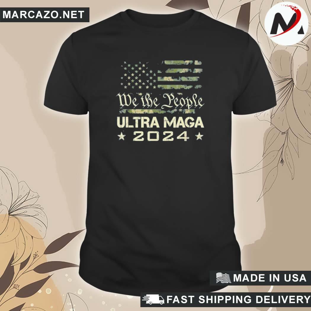 Official Ultra Maga We The People Proud Camouflage Usa Flag T-Shirt