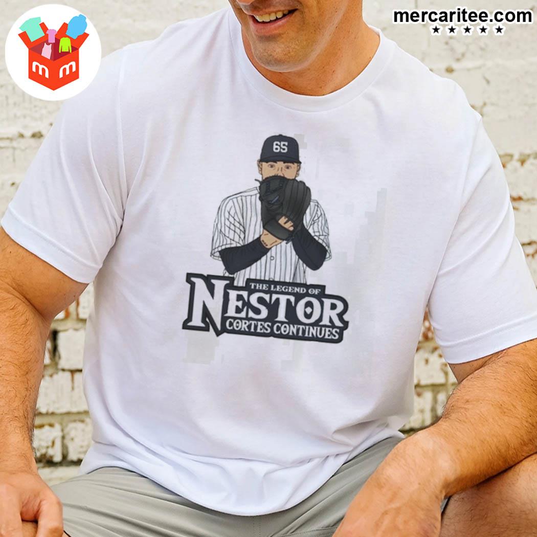 Nasty Nestor Cortes Jr Funny Baseball Lovers The Legend Of Nestor Cortes Continues T-Shirt