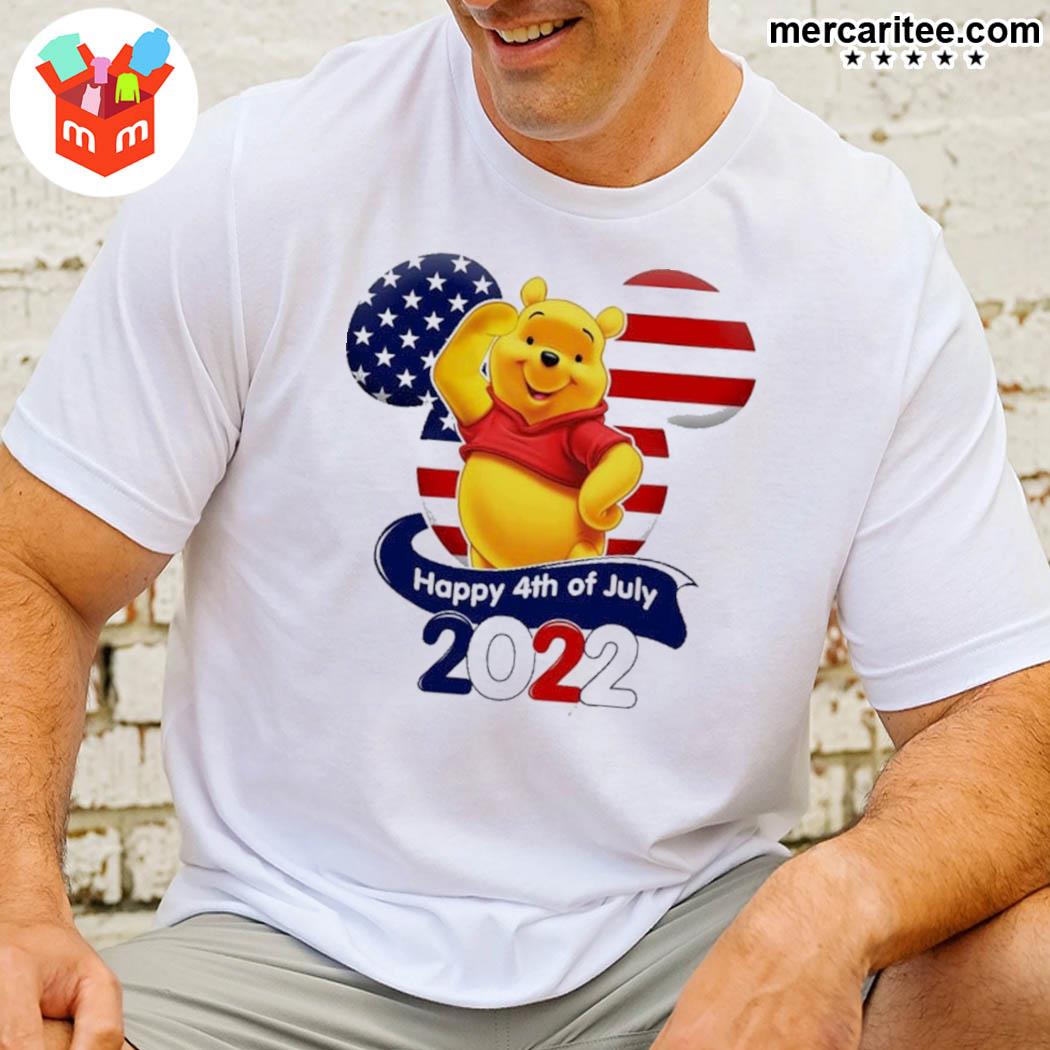 Brother Winnie The Pooh 4th Of July Colorful Disney Graphic Cartoon Cotton S Clothing Men Women Kid Shirt