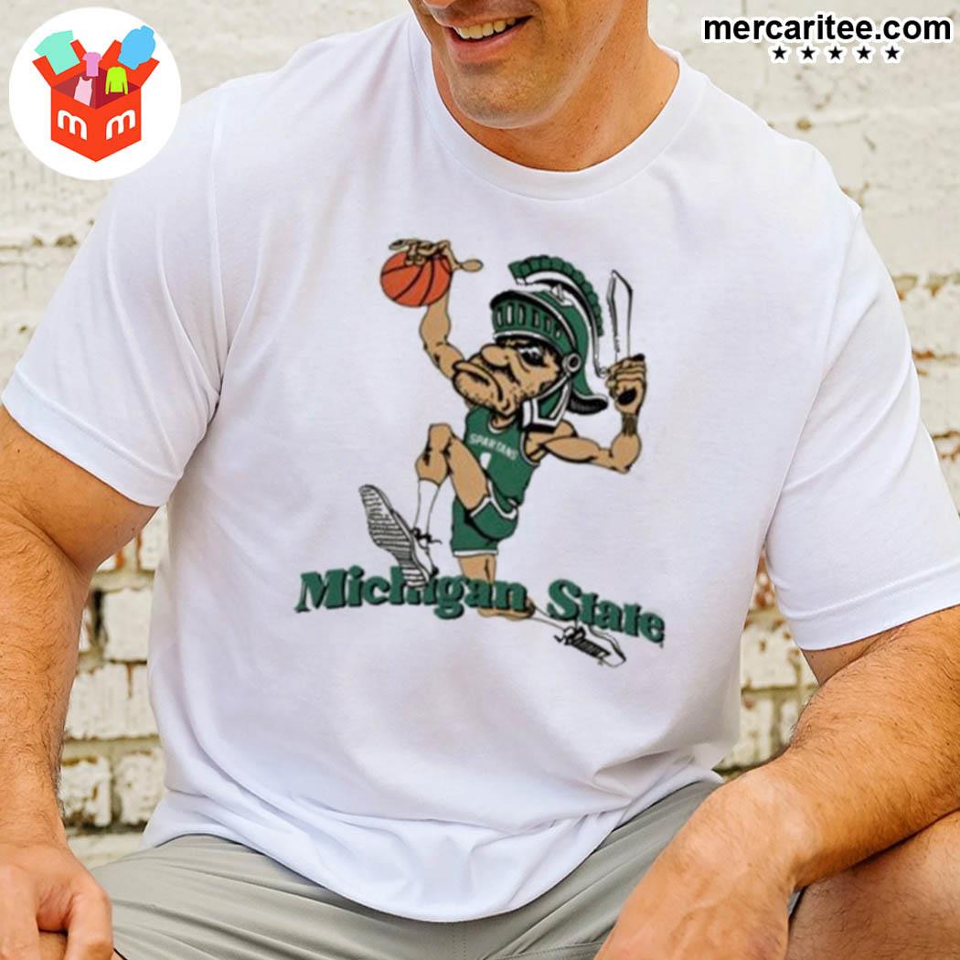 Nudge Printing Merch Michigan State University Vintage Dunking Gruff Sparty Shirt