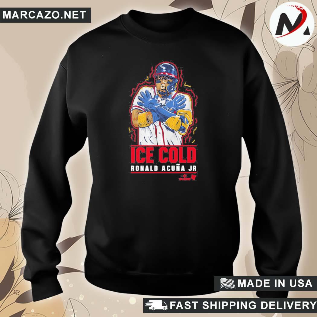 Ronald Acuña Jr: Ice Cold, Women's V-Neck T-Shirt / Extra Large - MLB - Sports Fan Gear | breakingt