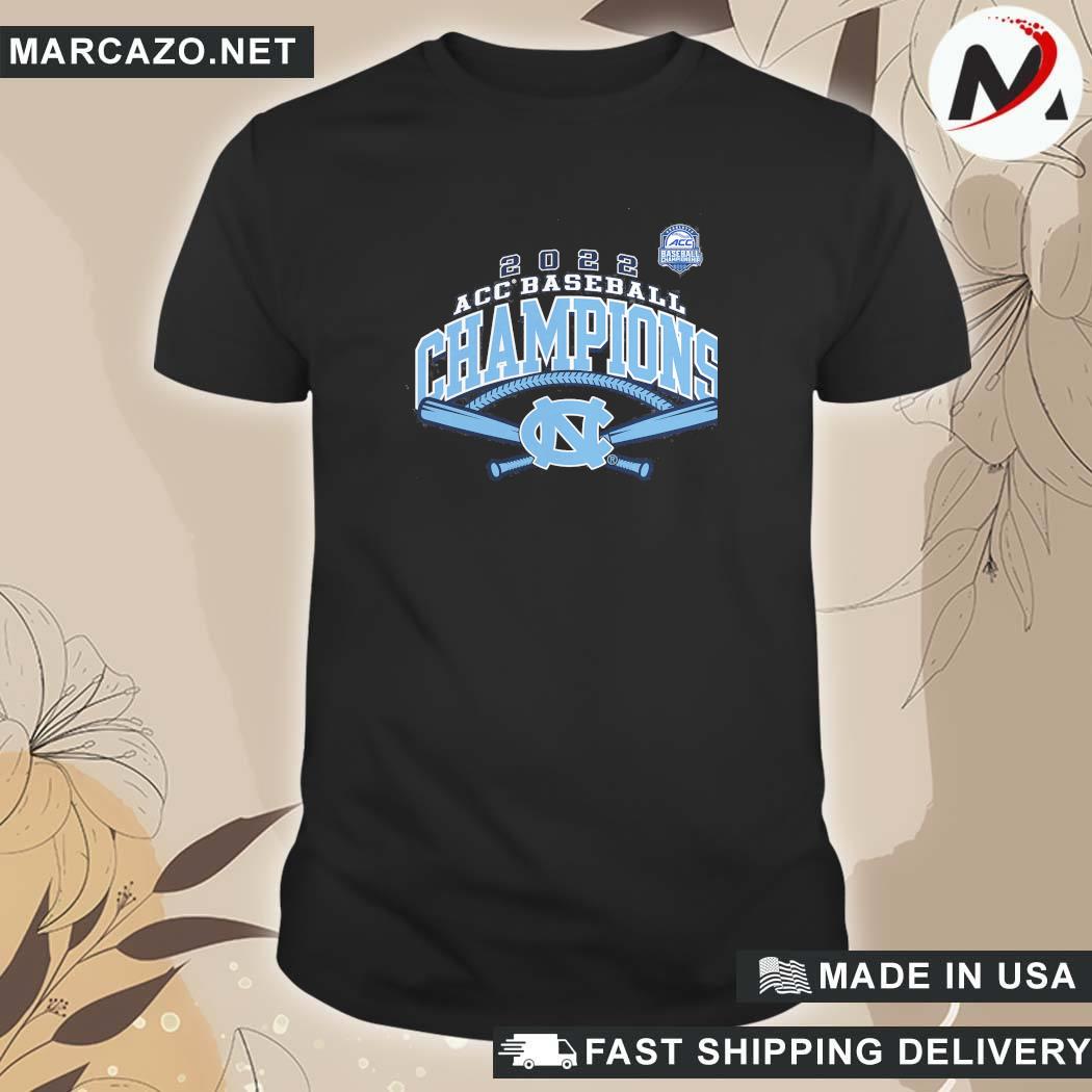 Official Branded North Carolina Tar Heels 2022 Acc Baseball Conference Tournament Champions T-Shirt