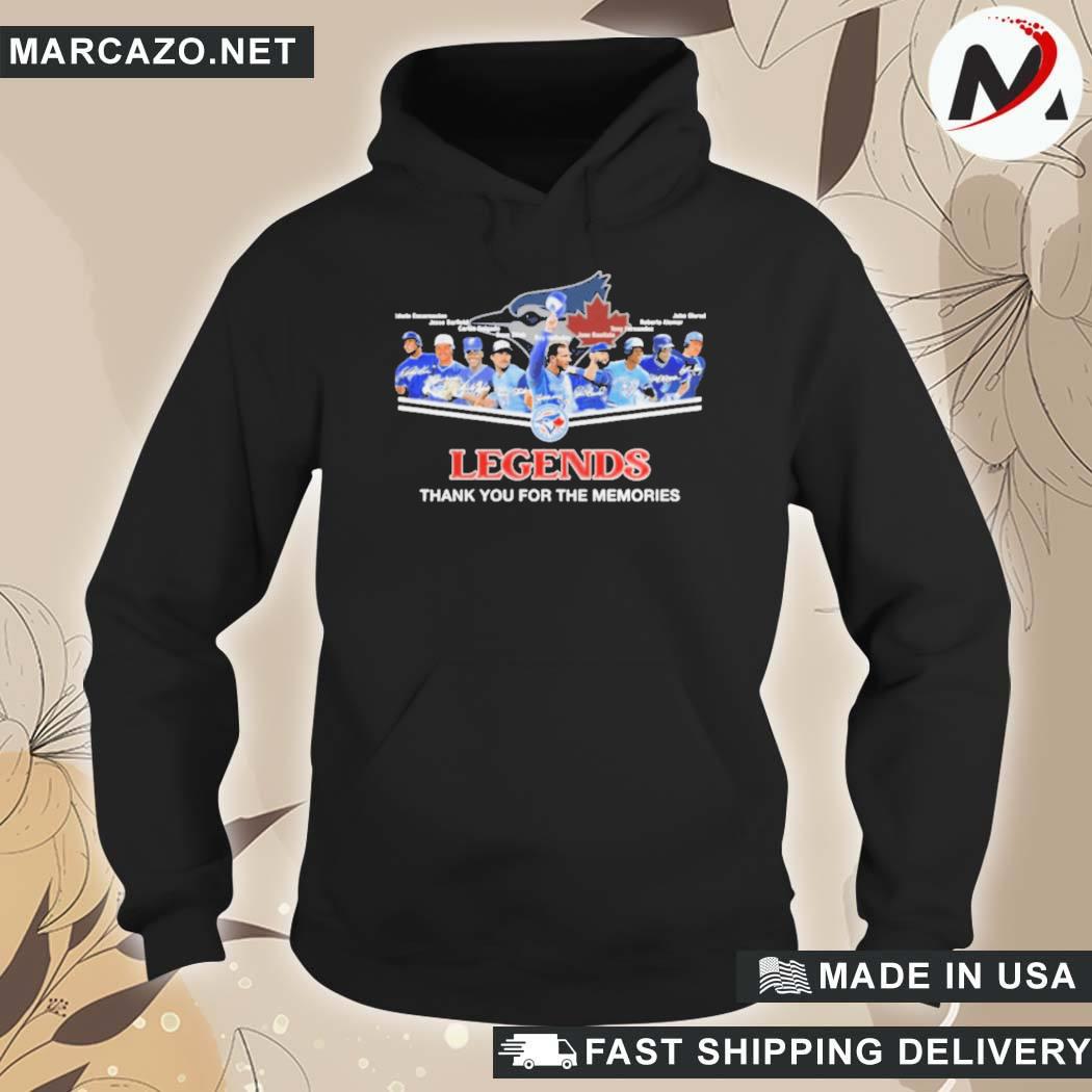 Official Toronto Blue Jays Legends Team Signatures Thank You For The Memories T-Shirt hoodie