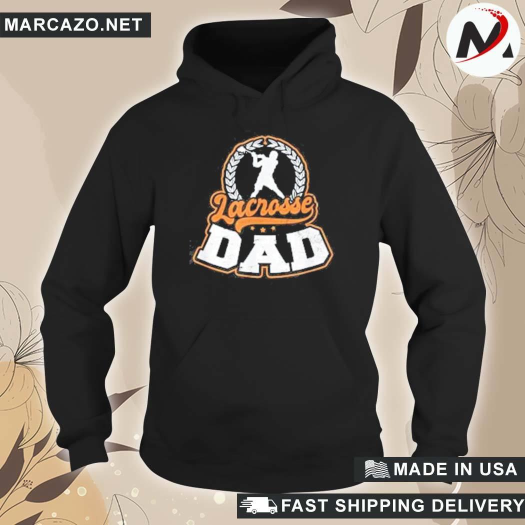 Official Vintage Font Player Design Lacrosse Dad T-Shirt hoodie