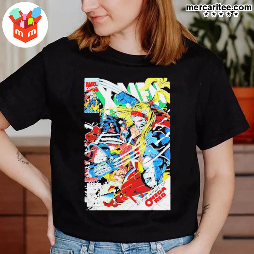 omega red t shirt