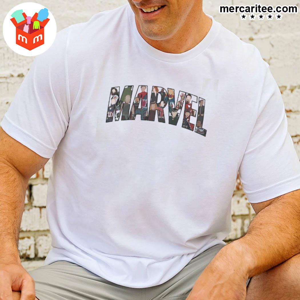 Official Marvel Avengers Mcu Marvel Comics Avengers Assemble Iron Man Spiderman Bucky Barnes Captain America T-Shirt