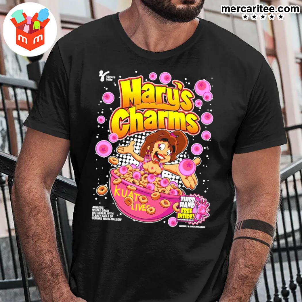 Official Mary's Charms Venus Vile Kuat Lives Third Hand Free Inside Athletic Whole Grain Oat Cereal With Sleazy Balls Of Demure Marshmallow T-Shirt