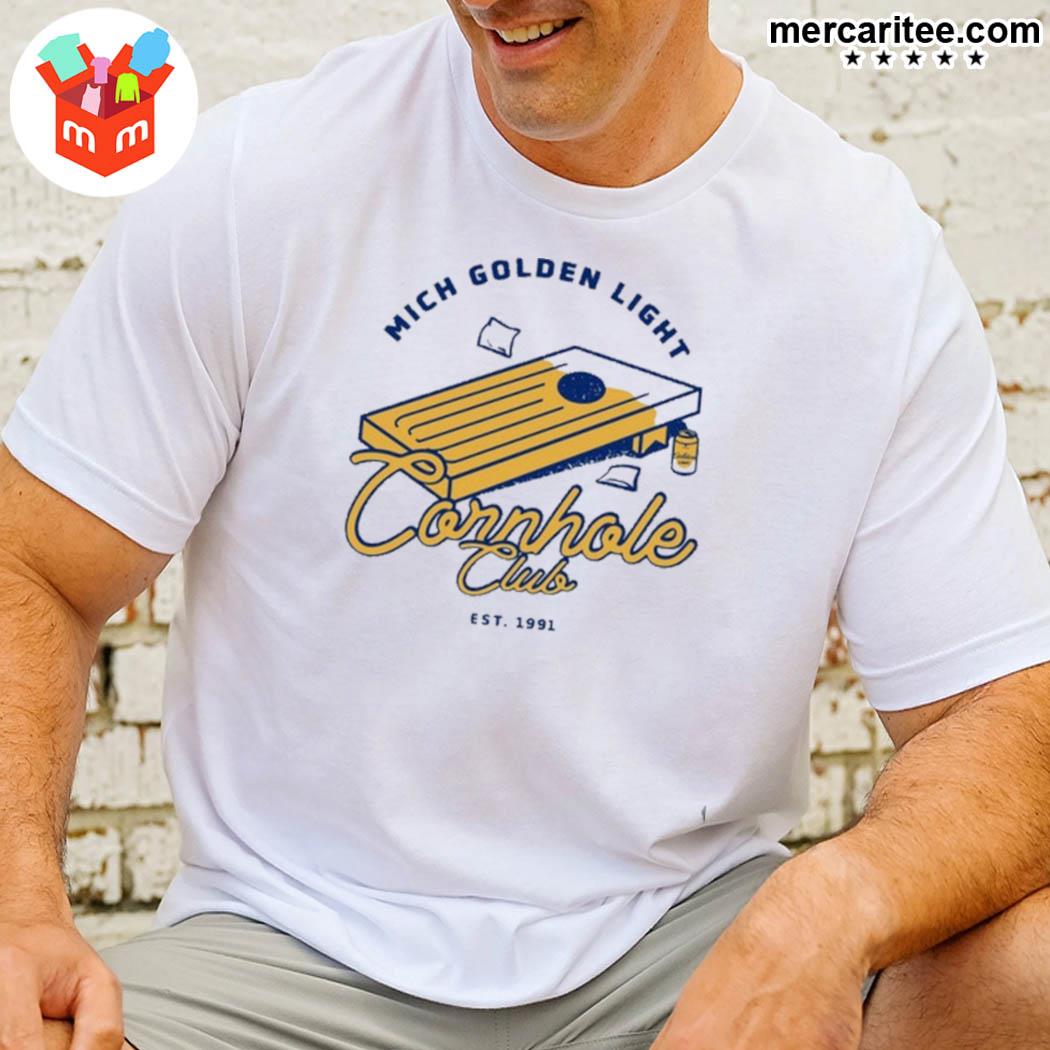 Official Mich Golden Light Cornhole Club Est 1991 T-Shirt