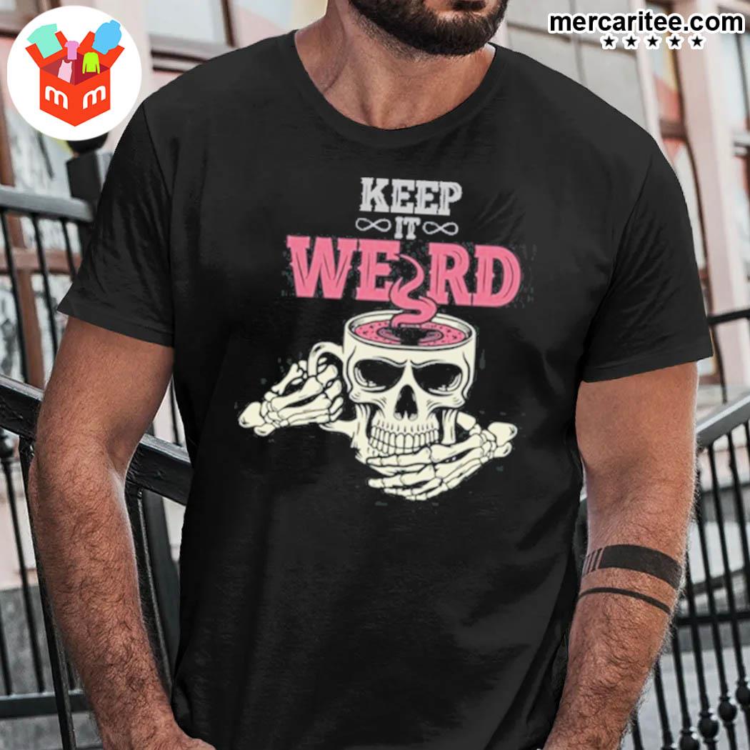 Official Morbid Keep It Weird Skull Cup T-Shirt