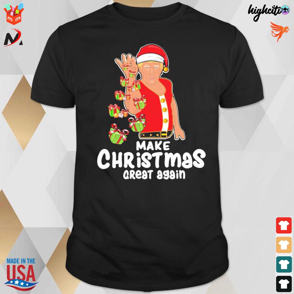 2022 design make Christmas great again Trump xmas t-shirt