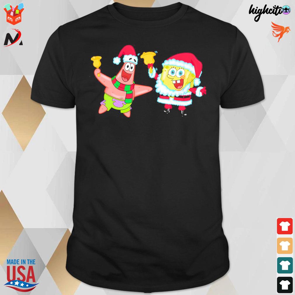 Bob and Patrick Christmas bells design t-shirt