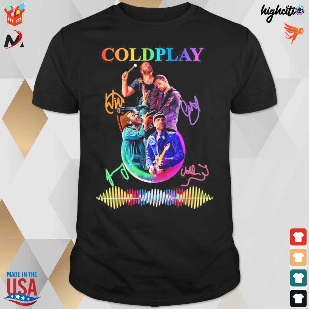 Coldplay wave rock music t-shirt