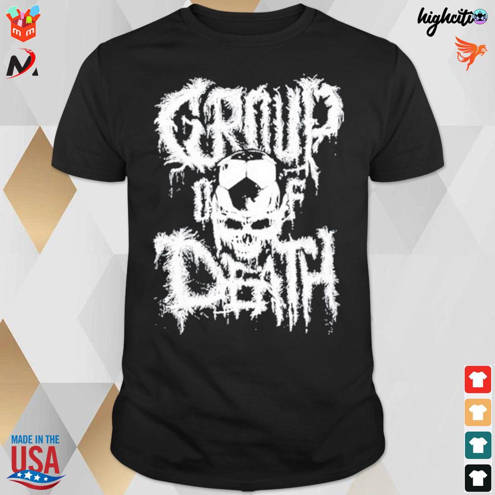Group of death skull soccer t-shirt