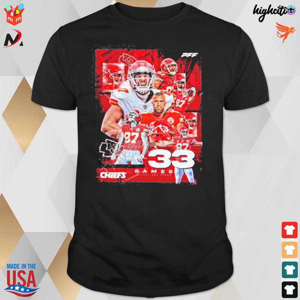 Most by Tight End Chiefs 33 games t-shirt