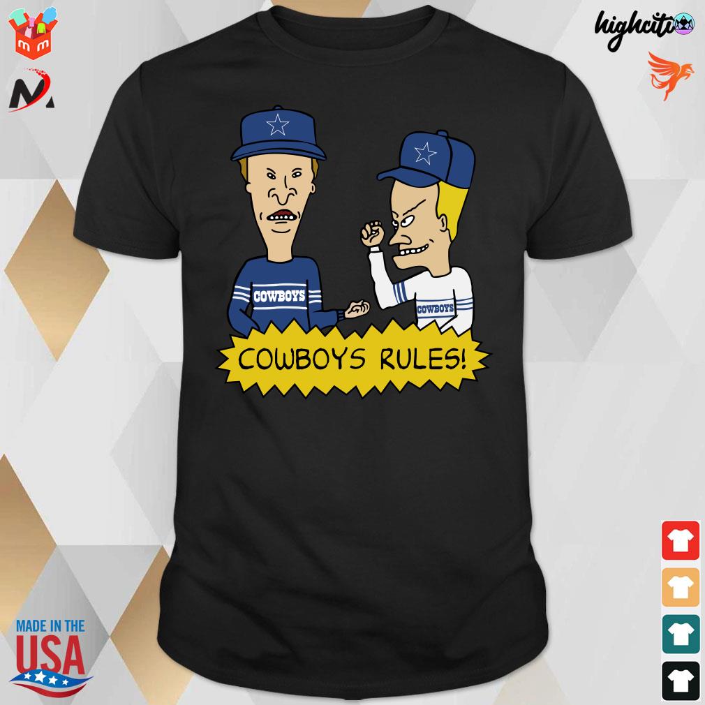 Official beavis and Butt-Head Dallas Cowboys Rules NFL T-Shirt