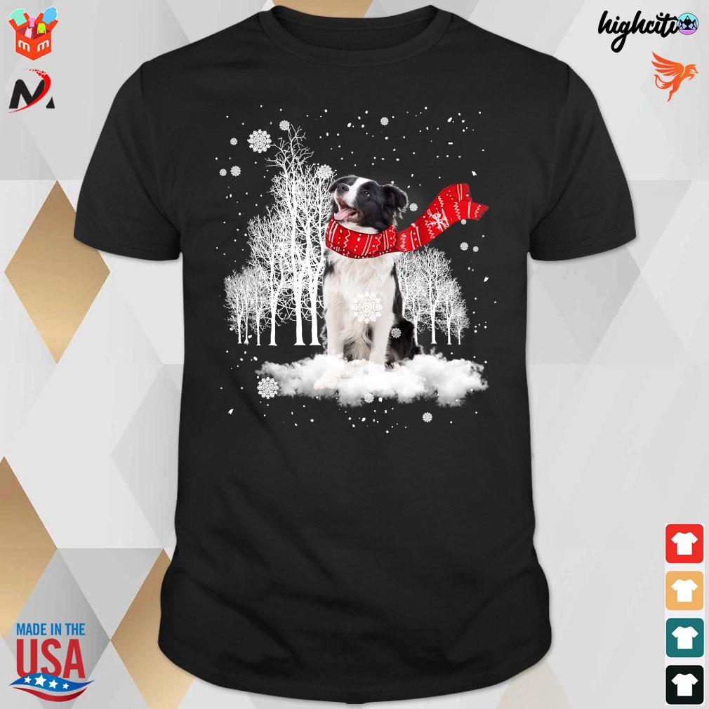 Official Border Collie Snow Nice Dog Christmas T-Shirt