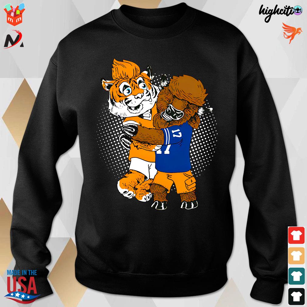 Official luke Russert Mascot Bills And Bengals Mascot Buffalo Bills Hug  Mascot Cincinnati Bengals T-Shirt, hoodie, sweater, long sleeve and tank top