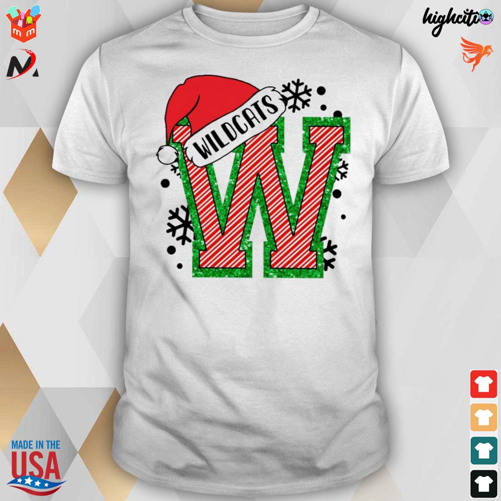 Wildcats hat christmas W logo t-shirt