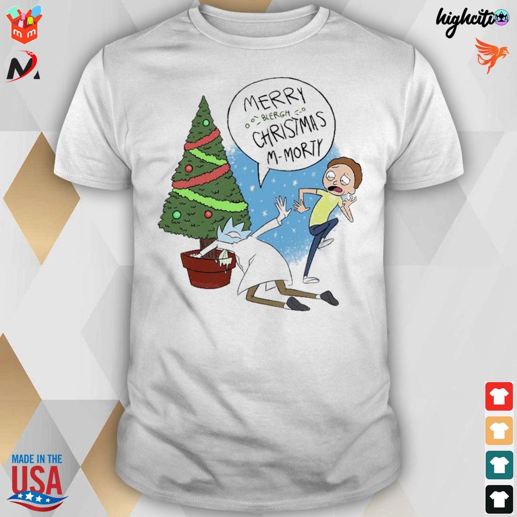 Woo happy holidays from and Morty merry blergh christmas M-Morty Christmas 2022 t-shirt, hoodie, sweater, long sleeve and tank top