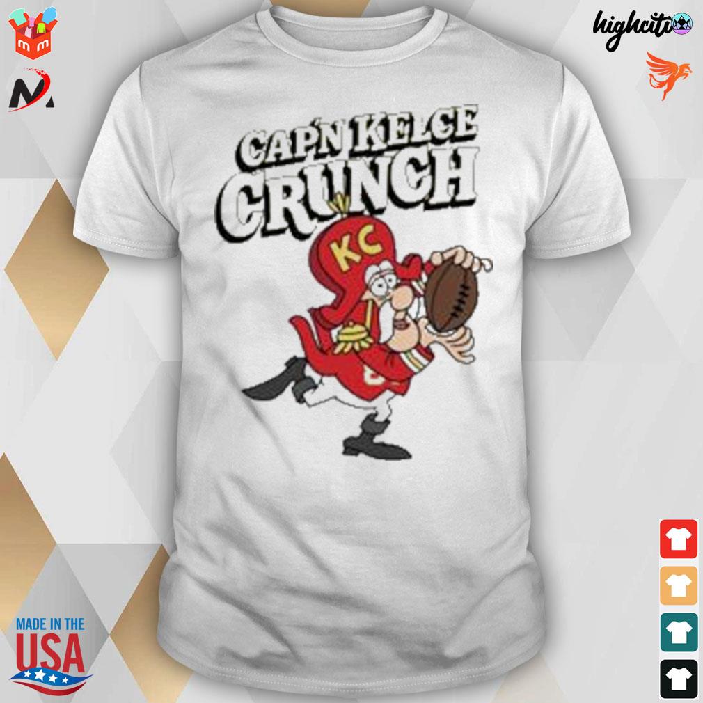 Cap'n kelce crunch Kansas city Chiefs cereal t-shirt, hoodie, sweater, long  sleeve and tank top