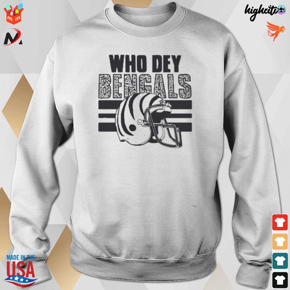 Cincinnati Bengals White Bengal who Dey Bengals helmet shirt, hoodie,  sweater, long sleeve and tank top