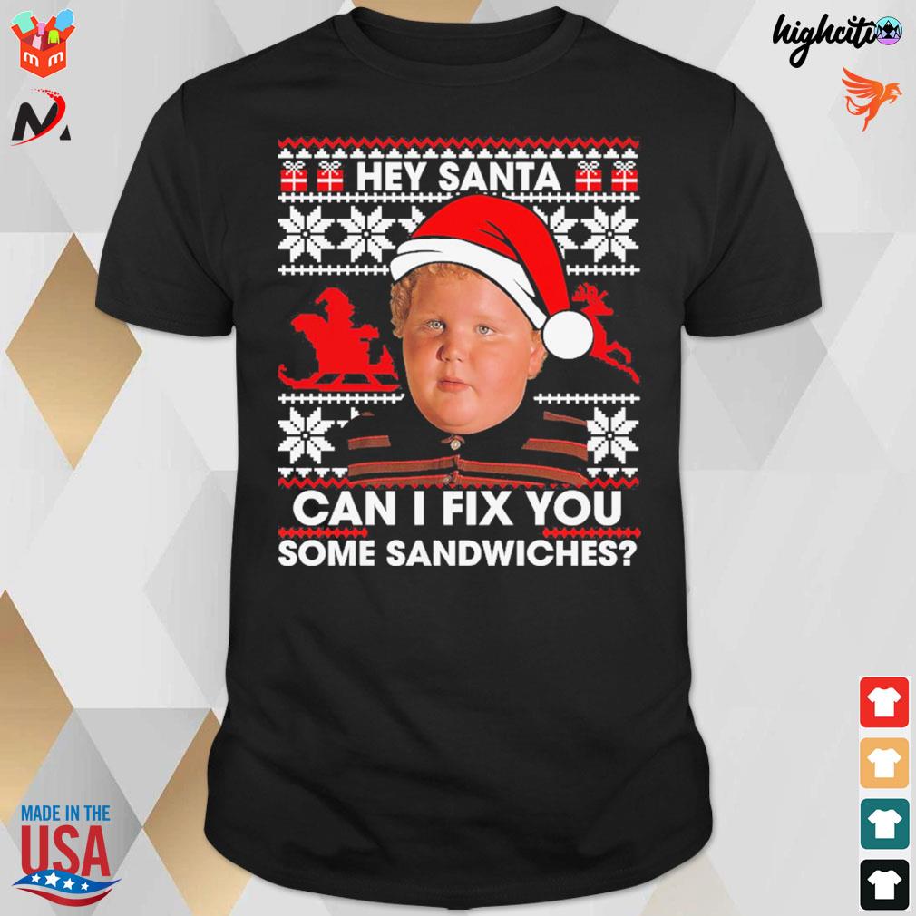 Hey santa can I fix you some sandwiches Christmas Thurman Merman ugly sweater t-shirt