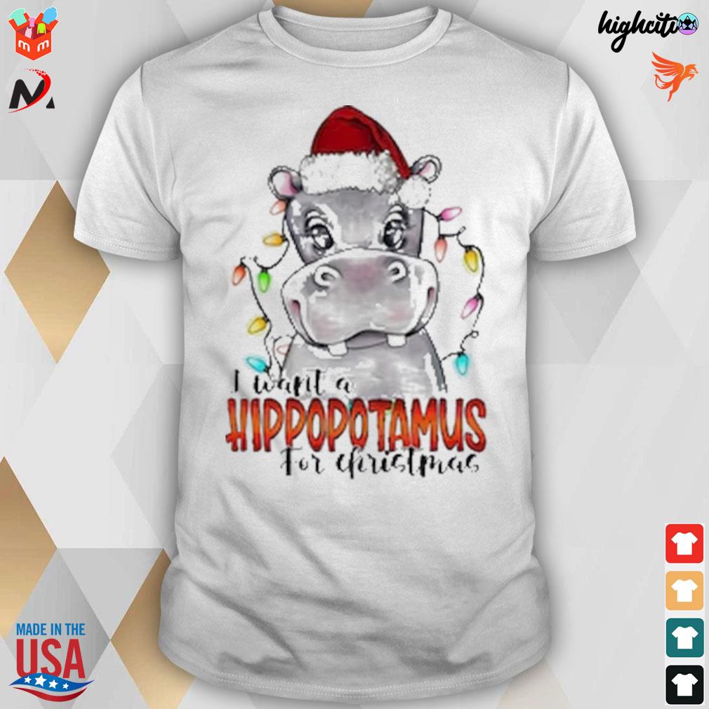 I want a hippopotamus for Christmas t-shirt