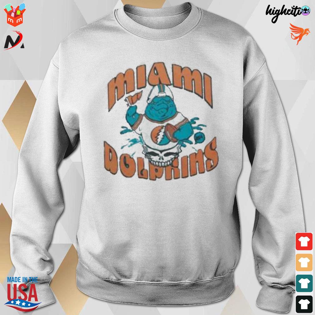 Miami Dolphins / Grateful Dead Custom Printed T-Shirt