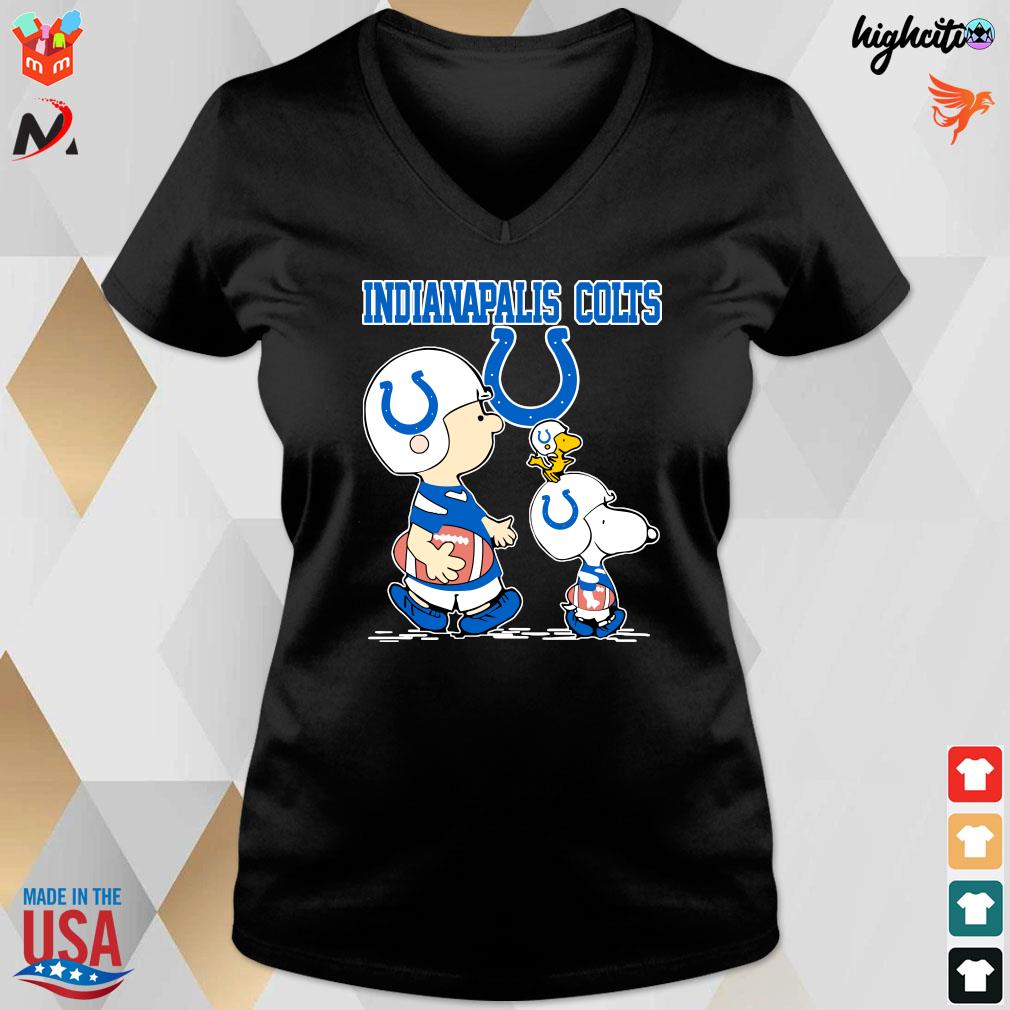 Indianapolis Colts Snoopy and Charlie Brown with Woodstock cartoon