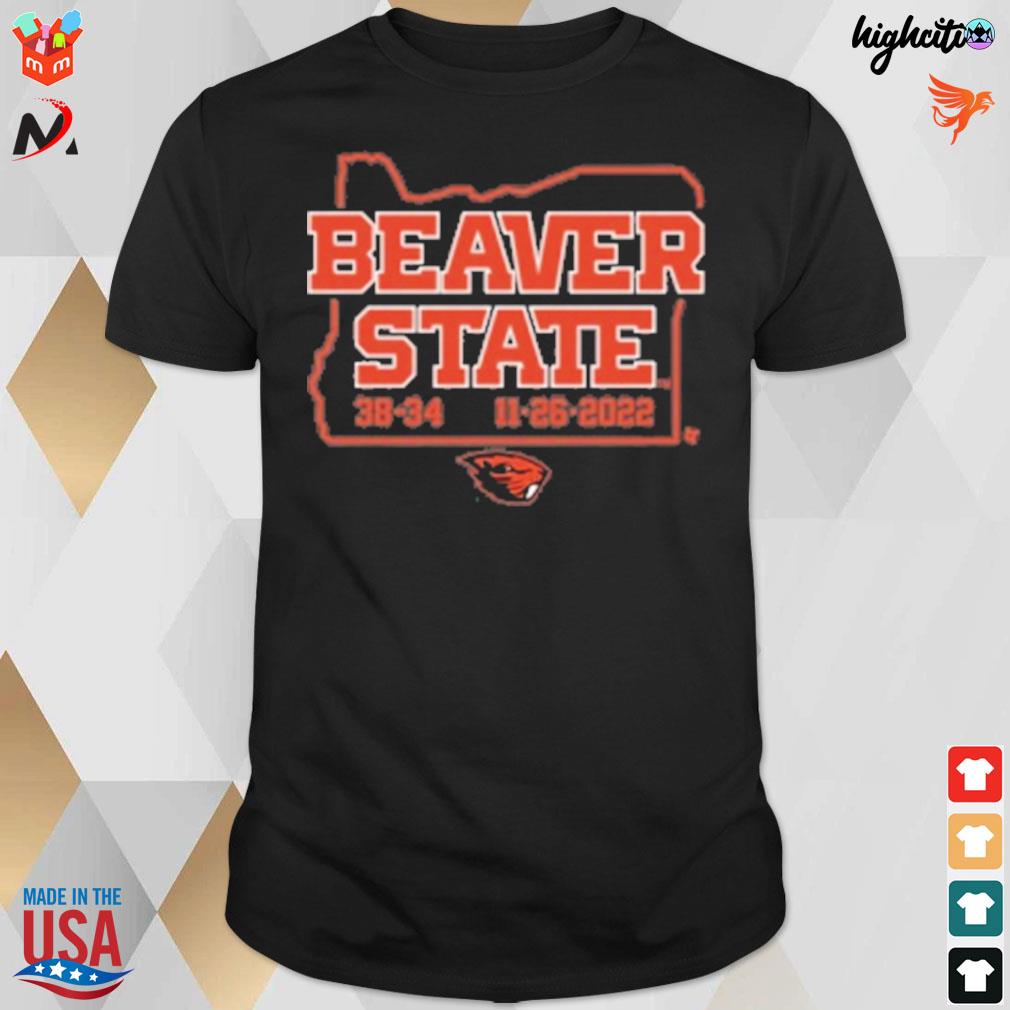 Oregon state Football beaver state 38-34 t-shirt