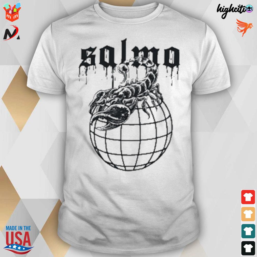 Salmo scorpion and globe t-shirt, hoodie, sleeve and tank