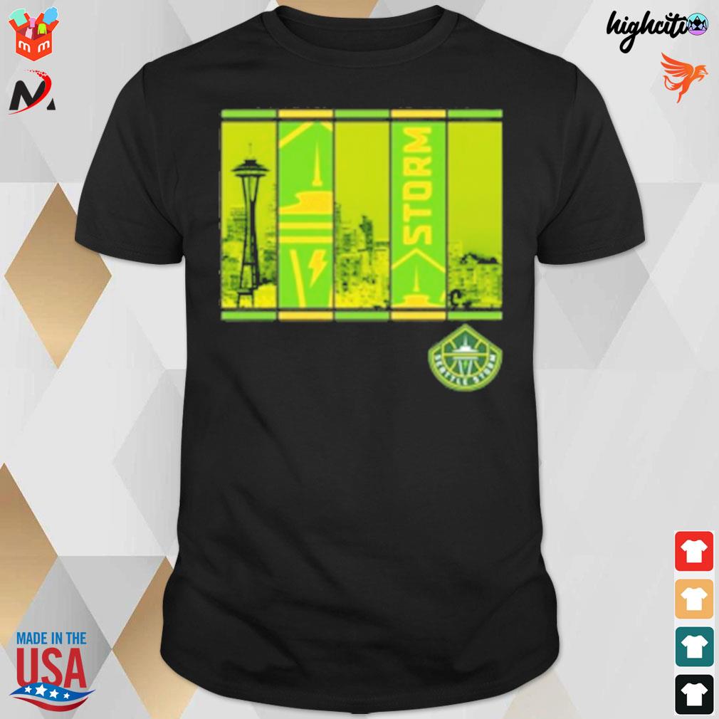 Seattle storm sea skyline t-shirt