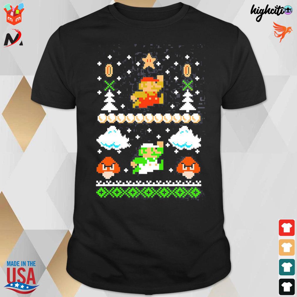Super Mario cute Christmas disneyland ugly sweater t-shirt