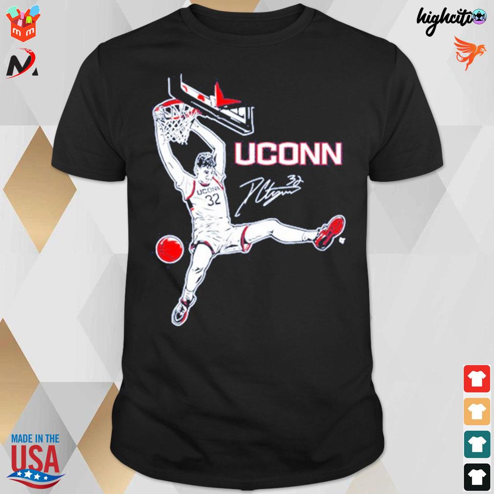 Uconn basketball donovan clingan signature slam signature t-shirt