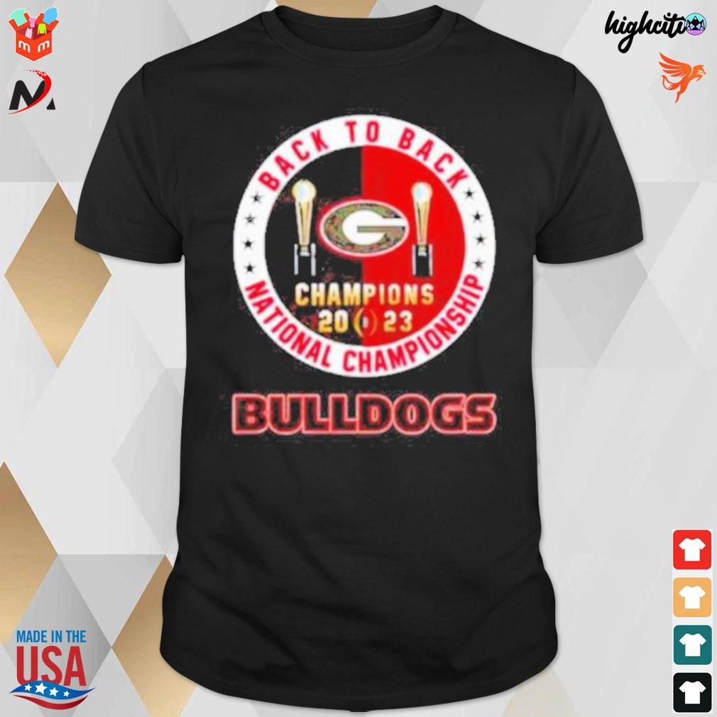 Back to back 2023 national champions Bulldogs matchup t-shirt