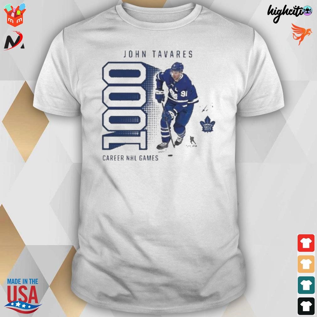 John Tavares Toronto maple leafs 1000 career games signature t-shirt