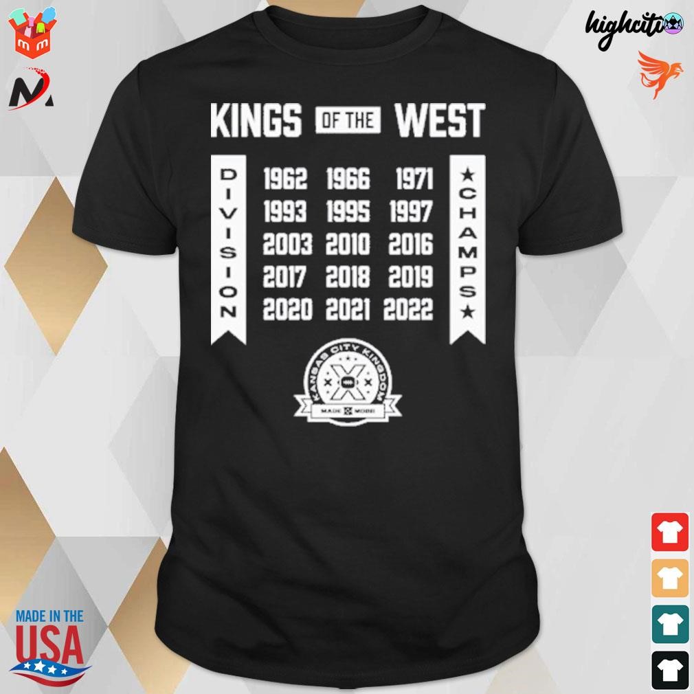 Kansas city Chiefs kings of the west Division champions t-shirt