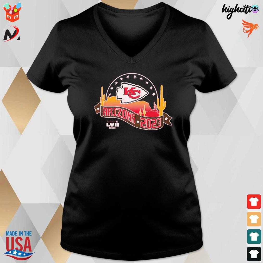 2023 Kansas City Chiefs Road To The Desert Super Bowl Shirt Ladies Tee