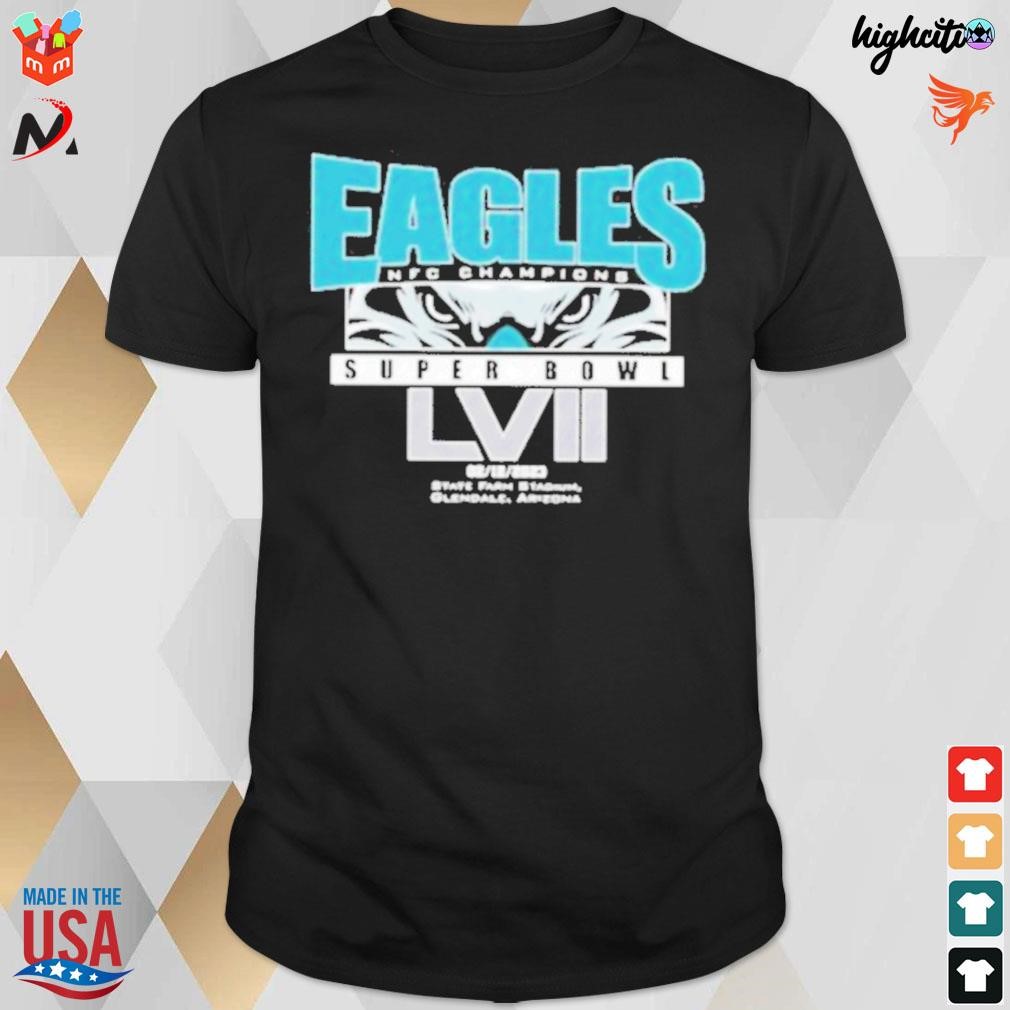 Philadelphia eagles NFC champions super bowl lviI t-shirt
