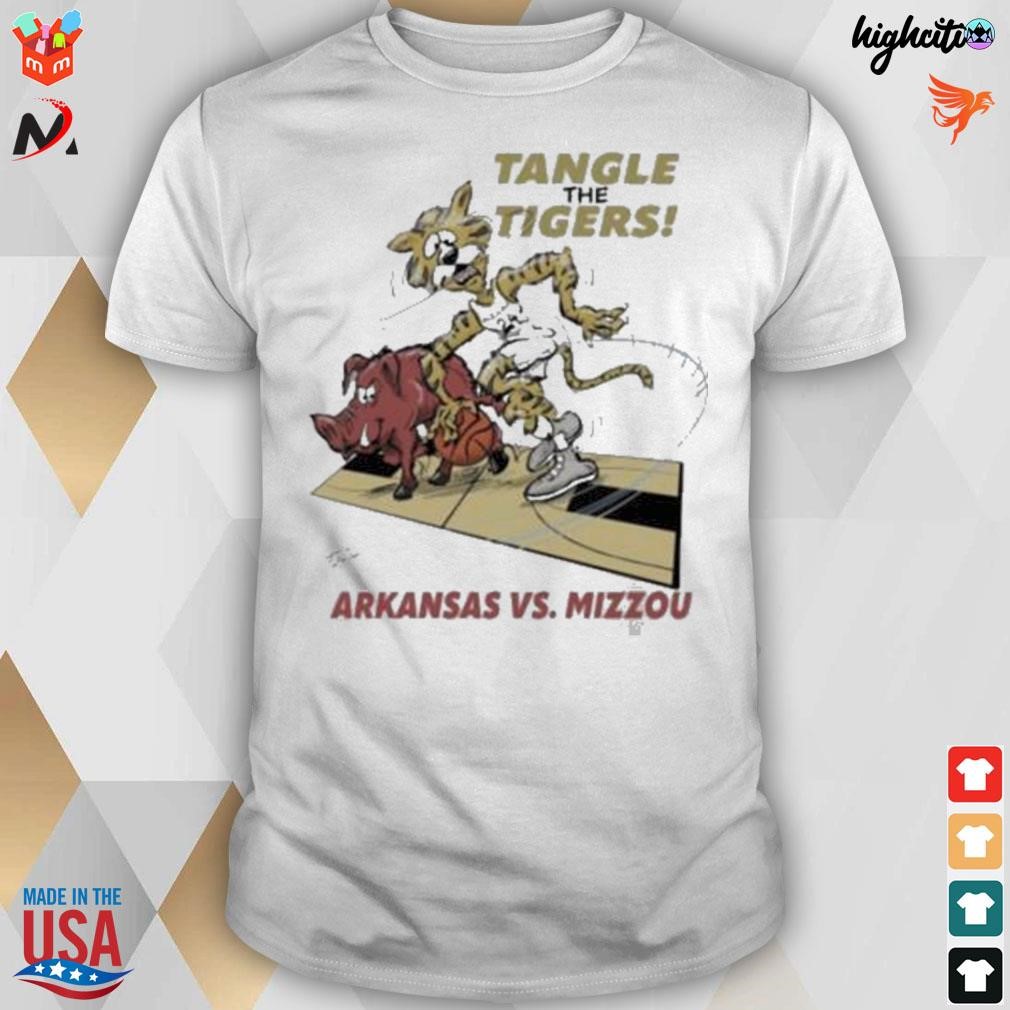 Tangle the tigers ArKansas vs Mizzou t-shirt