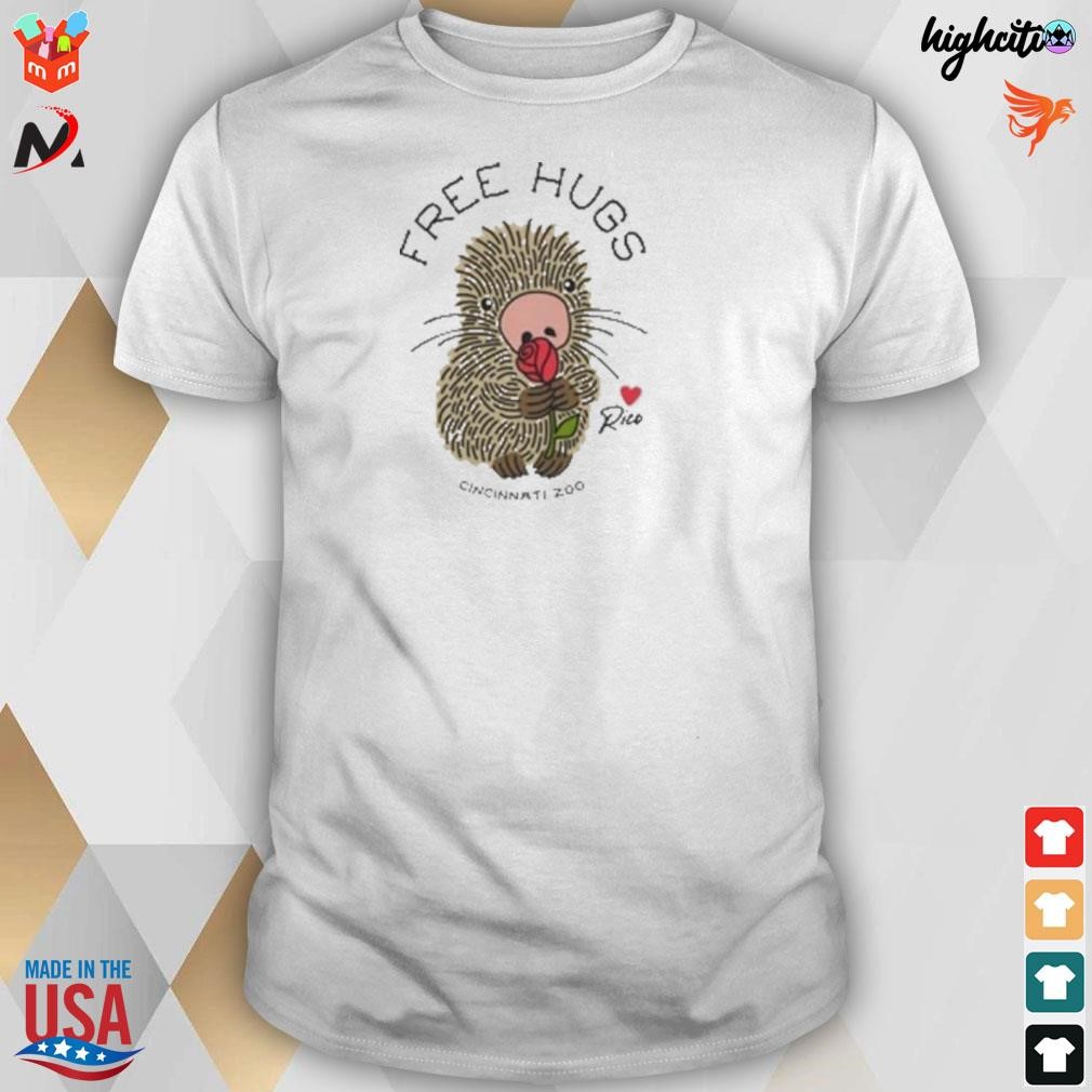 Cincinnati zoo rico free hugs t-shirt