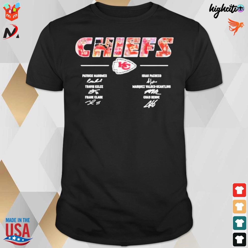 Kansas city Chiefs 2023 super bowl LVI champions Kelce Mahomes Pacheco  signatures Kansas city Chiefs shirt, hoodie, sweater, long sleeve and tank  top