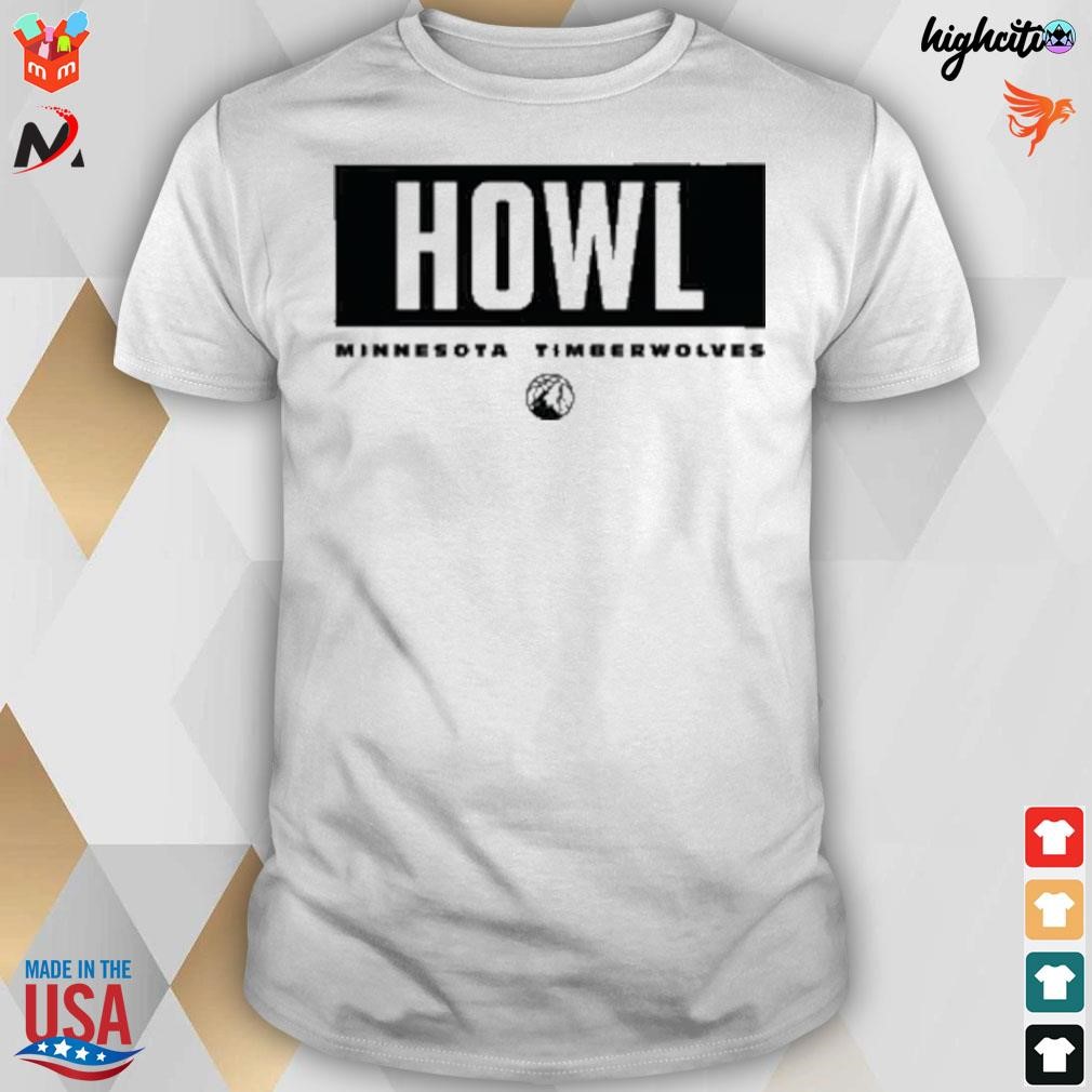 Minnesota timberwolves howl 2022-23 city t-shirt